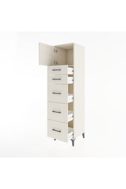 Hyperion Dolap Tek Raflı 5 Çekmeceli Tek Kapaklı 44x44x182 - S55M022V1B