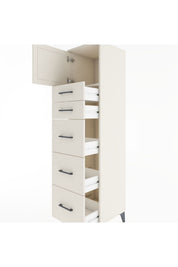 Hyperion Dolap Tek Raflı 5 Çekmeceli Tek Kapaklı 44x44x182 - S55M022V1B