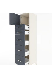 Hyperion Dolap Tek Raflı 5 Çekmeceli Tek Kapaklı 44x44x182 - S55M022V2B