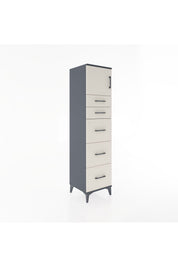 Hyperion Dolap Tek Raflı 5 Çekmeceli Tek Kapaklı 44x44x182 - S55M022V4B
