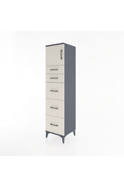 Hyperion Dolap Tek Raflı 5 Çekmeceli Tek Kapaklı 44x44x182 - S55M022V4B