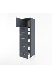Hyperion Dolap Tek Raflı 5 Çekmeceli Tek Kapaklı 44x44x182 - S55M022V5B
