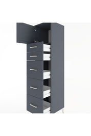 Hyperion Dolap Tek Raflı 5 Çekmeceli Tek Kapaklı 44x44x182 - S55M022V5B