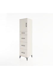 Hyperion Dolap Tek Raflı 4 Çekmeceli Tek Kapaklı 44x44x182 - S55M023V1B