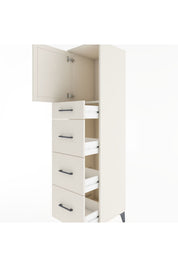 Hyperion Dolap Tek Raflı 4 Çekmeceli Tek Kapaklı 44x44x182 - S55M023V1B