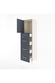 Hyperion Dolap Tek Raflı 4 Çekmeceli Tek Kapaklı 44x44x182 - S55M023V2B