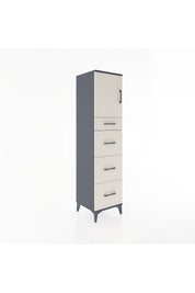 Hyperion Dolap Tek Raflı 4 Çekmeceli Tek Kapaklı 44x44x182 - S55M023V4B