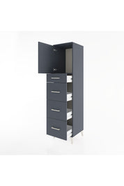 Hyperion Dolap Tek Raflı 4 Çekmeceli Tek Kapaklı 44x44x182 - S55M023V5B