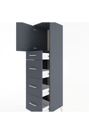 Hyperion Dolap Tek Raflı 4 Çekmeceli Tek Kapaklı 44x44x182 - S55M023V5B