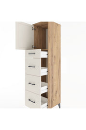 Hyperion Dolap Tek Raflı 4 Çekmeceli Tek Kapaklı 44x44x182 - S55M023V7B