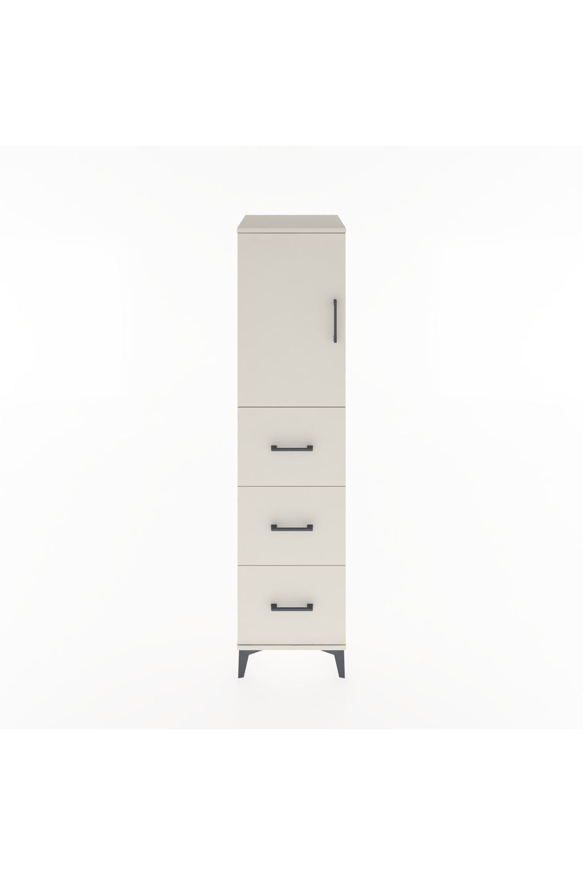 Hyperion Dolap 2 Raflı 3 Çekmeceli Tek Kapaklı 44x44x182 - S55M024V1B
