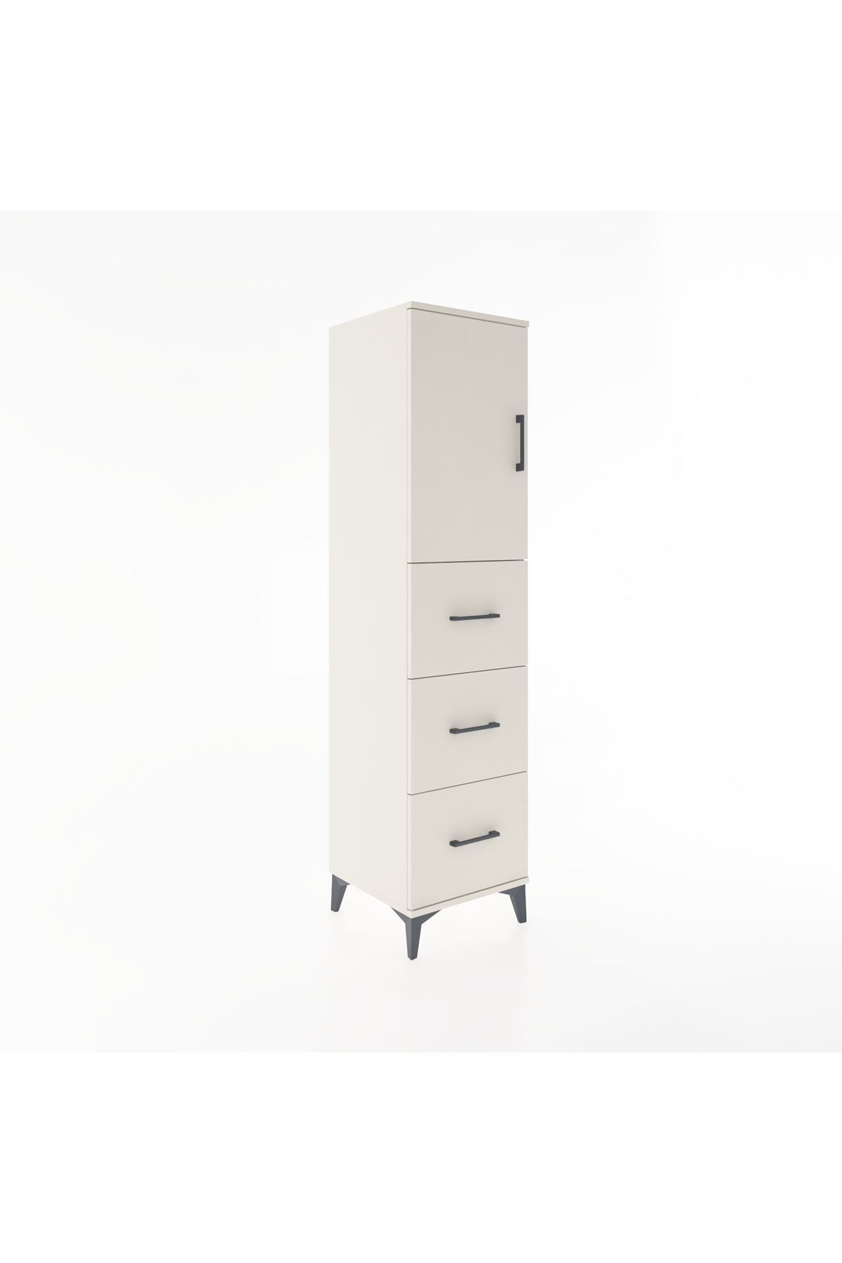 Hyperion Dolap 2 Raflı 3 Çekmeceli Tek Kapaklı 44x44x182 - S55M024V1B