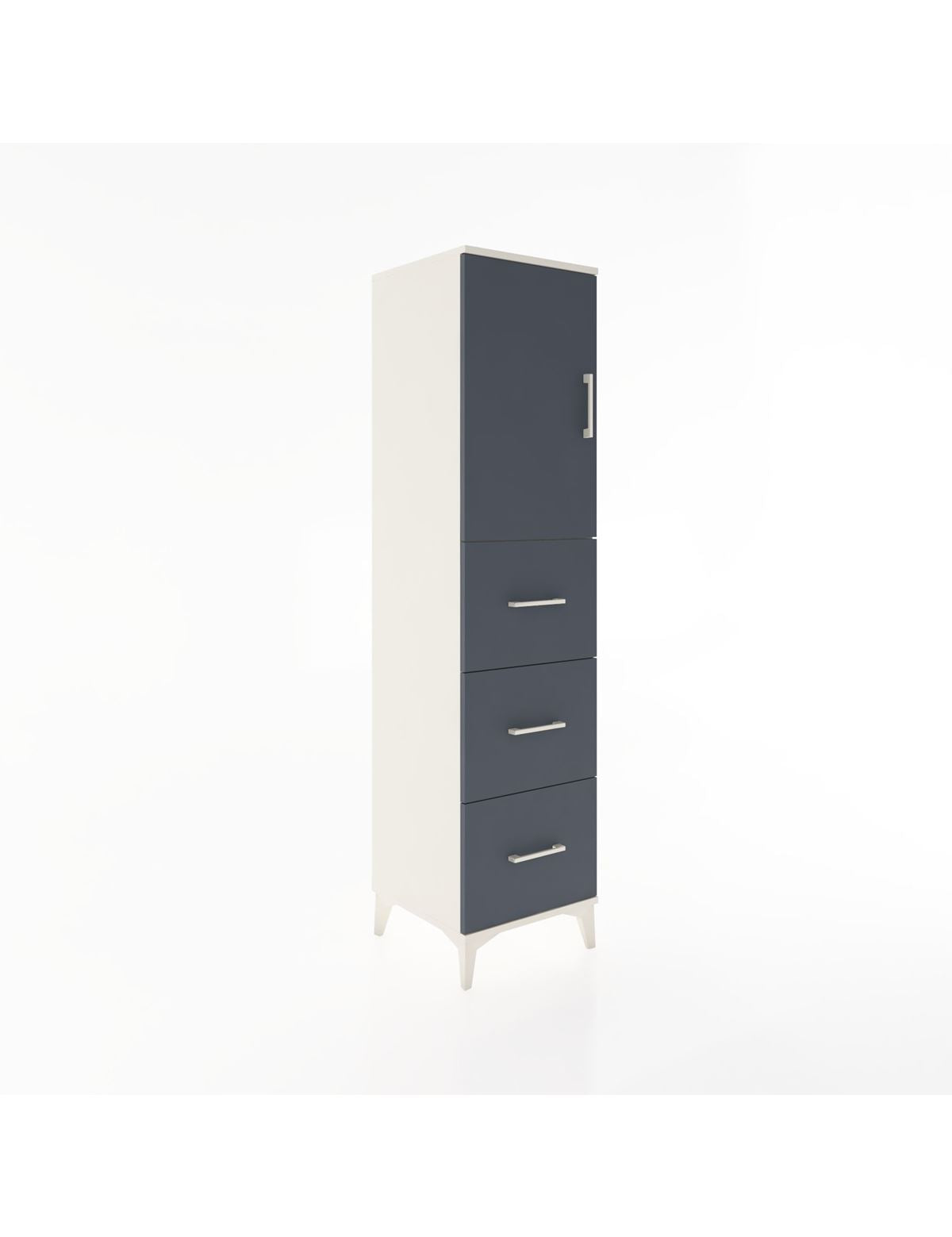 Hyperion Dolap 2 Raflı 3 Çekmeceli Tek Kapaklı 44x44x182 - S55M024V2B