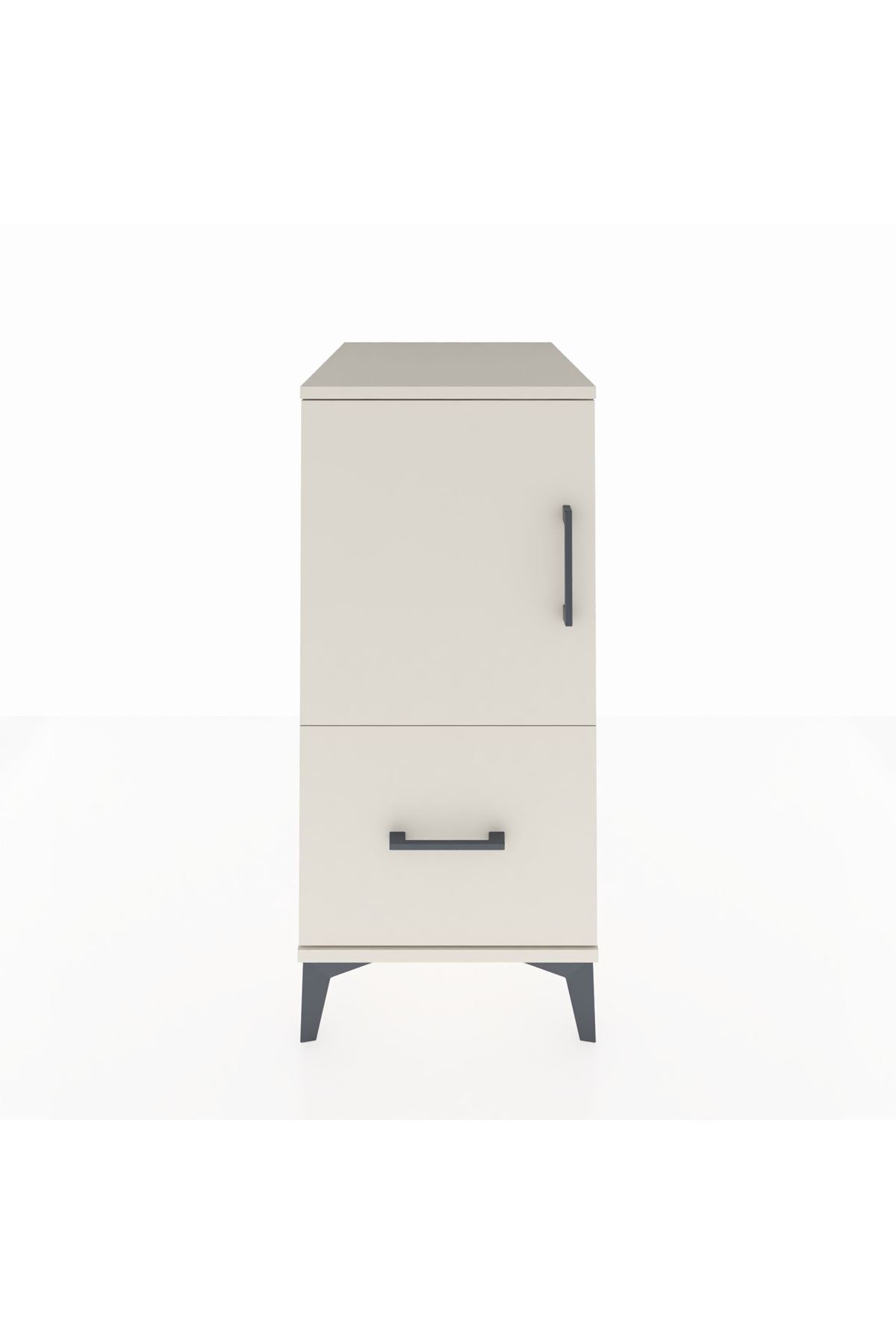 Kronos Komodin 2 Raflı Tek Çekmeceli Tek Kapaklı 44x59x96 - S75M038V1C