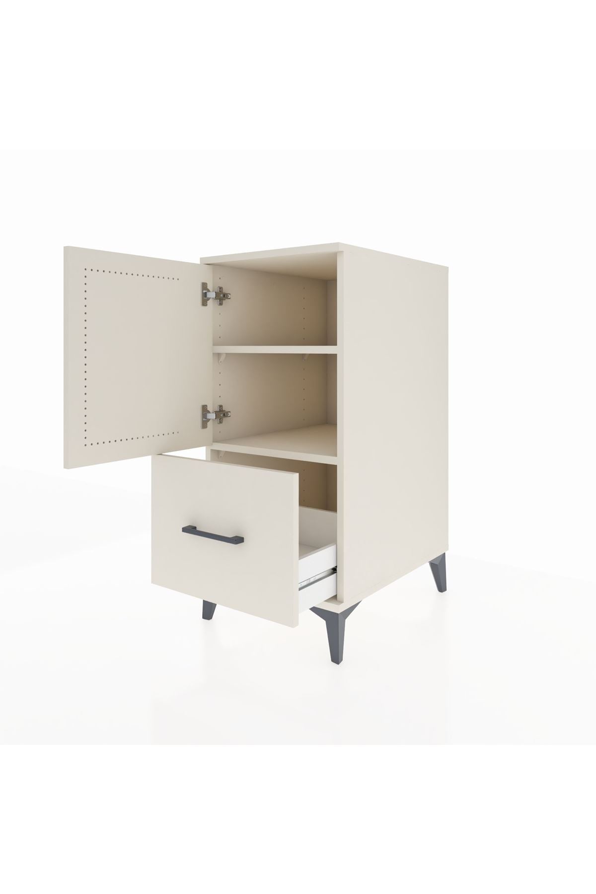 Kronos Komodin 2 Raflı Tek Çekmeceli Tek Kapaklı 44x59x96 - S75M038V1C