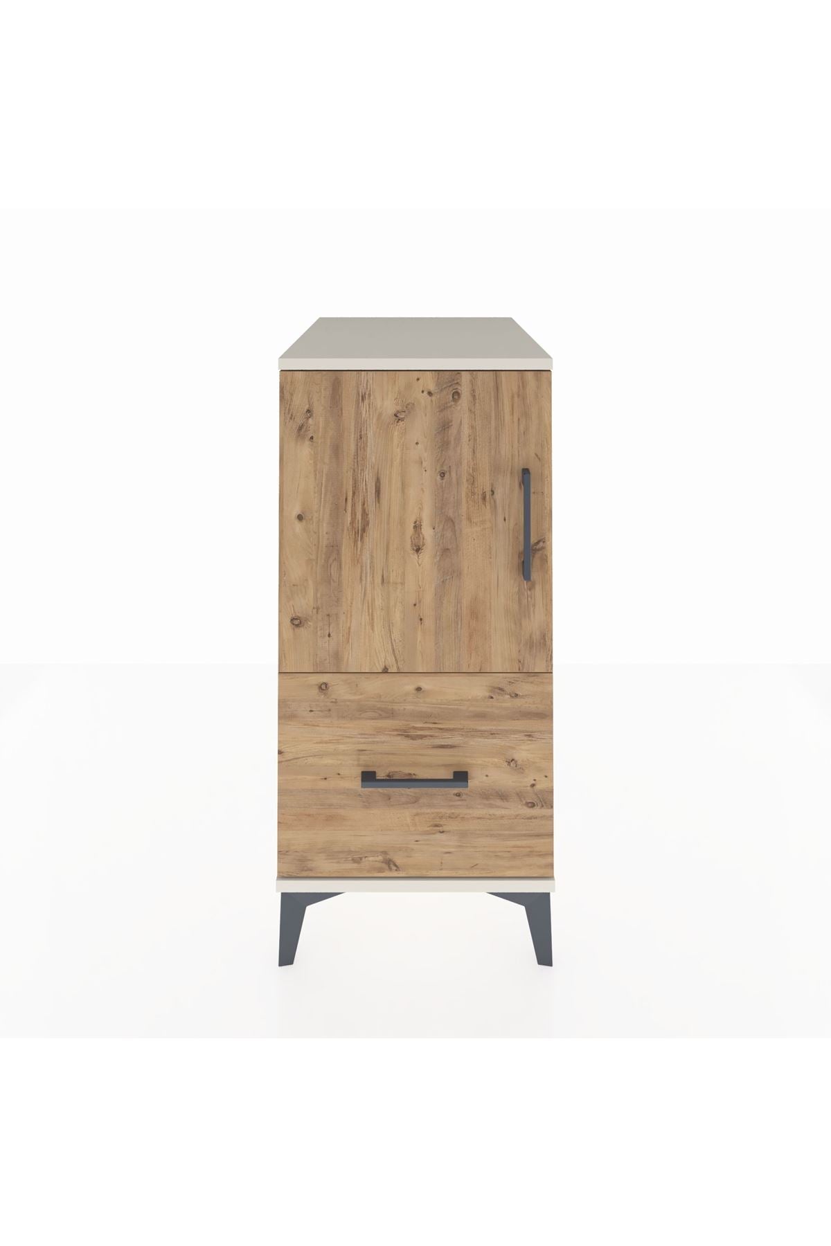 Kronos Komodin 2 Raflı Tek Çekmeceli Tek Kapaklı 44x59x96 - S75M038V3C