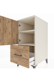 Kronos Komodin 2 Raflı Tek Çekmeceli Tek Kapaklı 44x59x96 - S75M038V3C