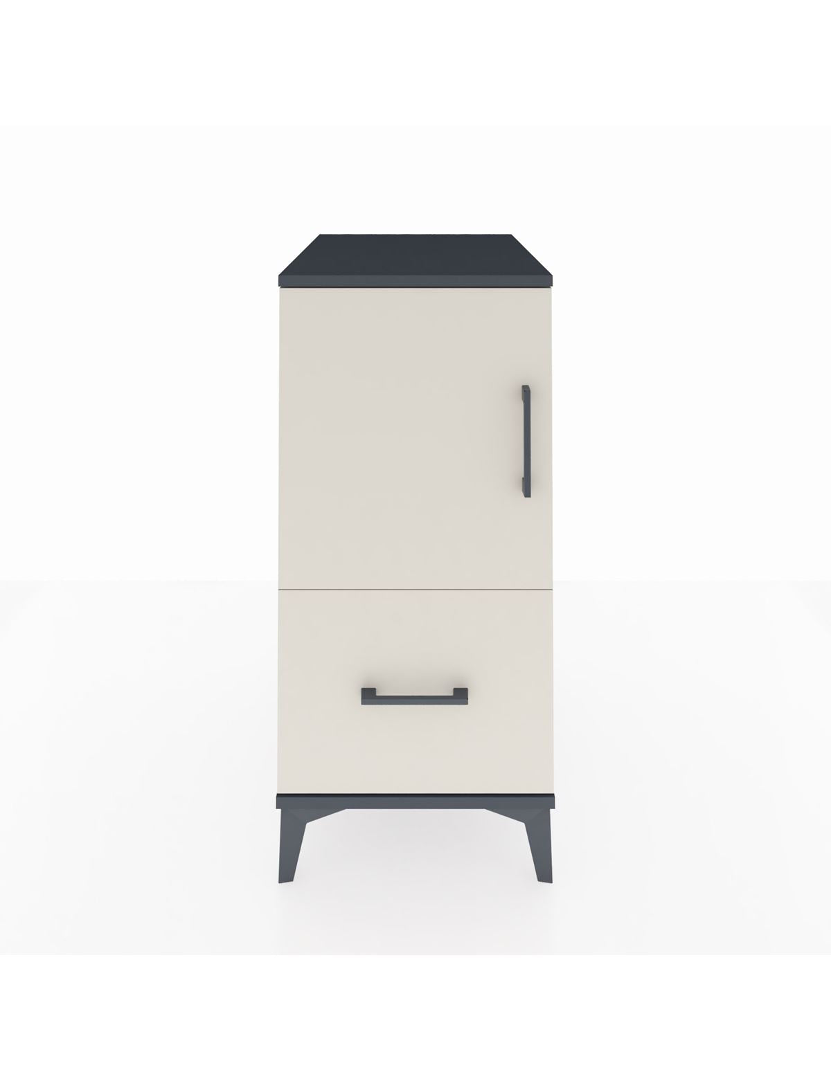 Kronos Komodin 2 Raflı Tek Çekmeceli Tek Kapaklı 44x59x96 - S75M038V4C