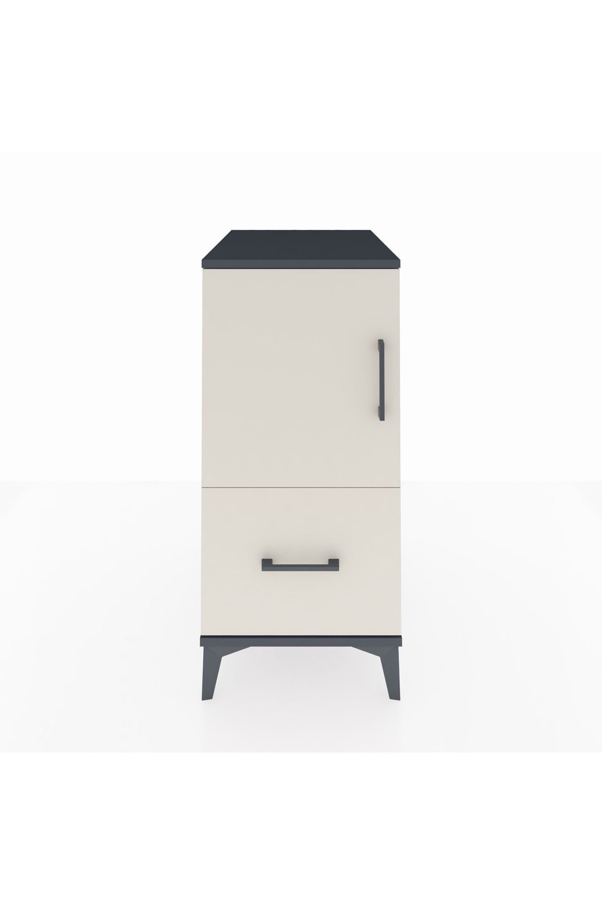 Kronos Komodin 2 Raflı Tek Çekmeceli Tek Kapaklı 44x59x96 - S75M038V4C