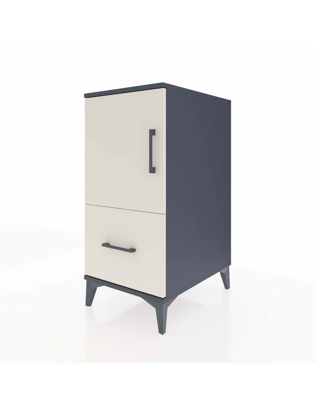 Kronos Komodin 2 Raflı Tek Çekmeceli Tek Kapaklı 44x59x96 - S75M038V4C