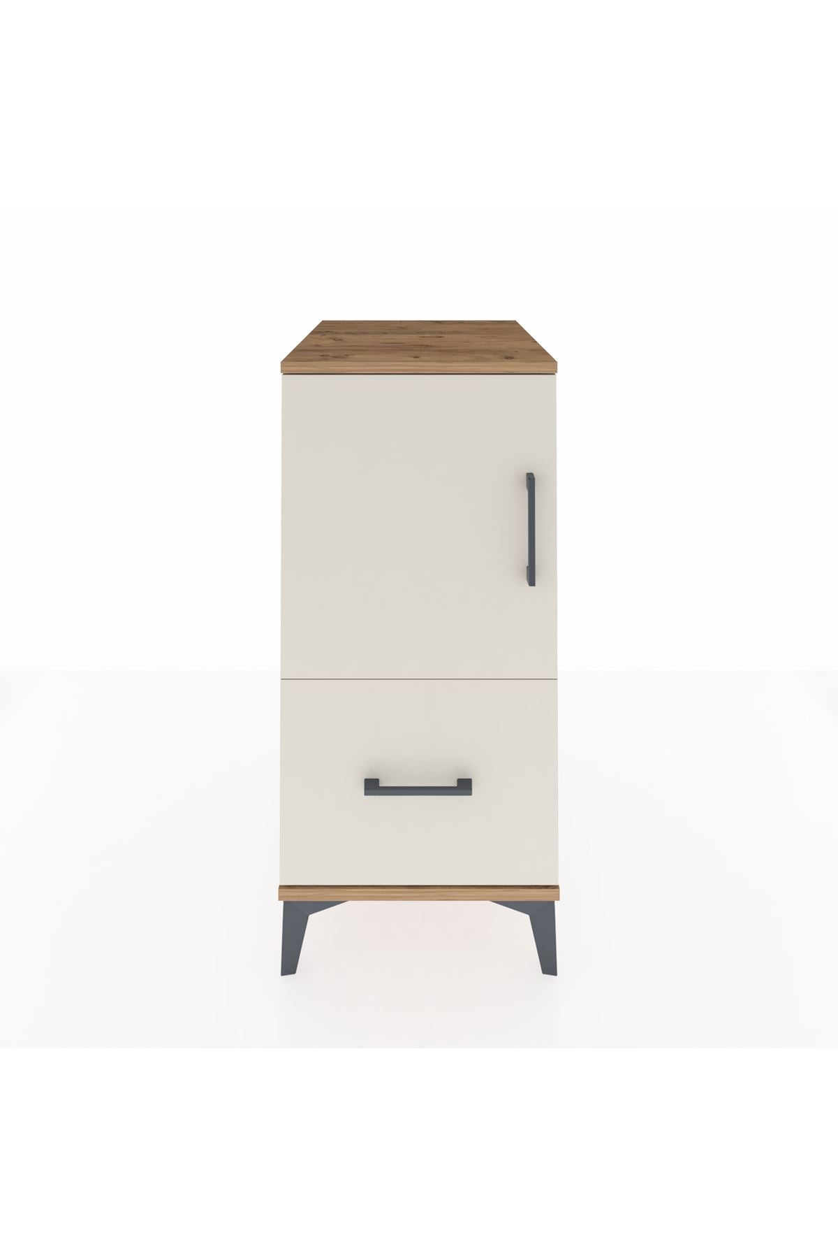 Kronos Komodin 2 Raflı Tek Çekmeceli Tek Kapaklı 44x59x96 - S75M038V7C