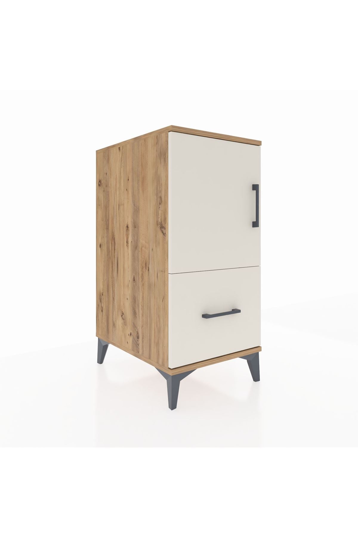 Kronos Komodin 2 Raflı Tek Çekmeceli Tek Kapaklı 44x59x96 - S75M038V7C