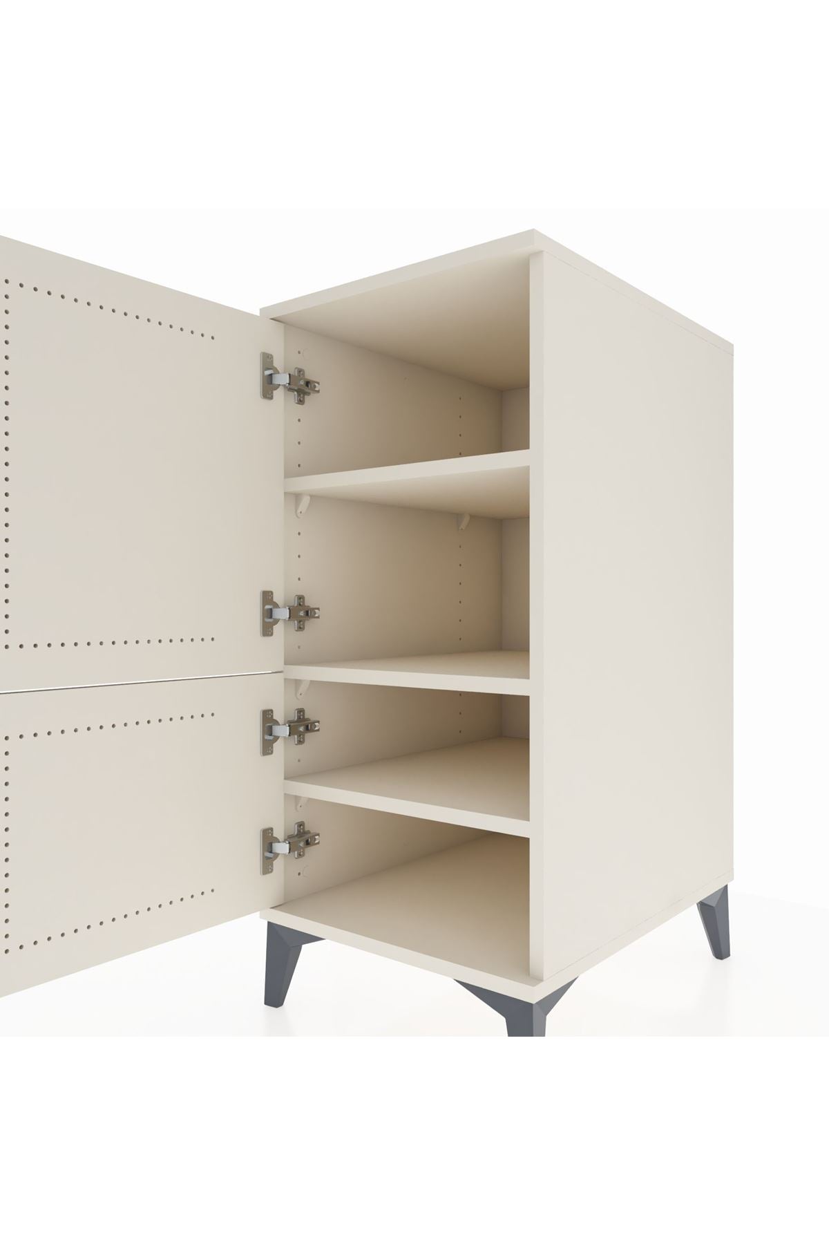 Kronos Komodin 3 Raflı 2 Kapaklı 44x59x96 - S75M039V1C