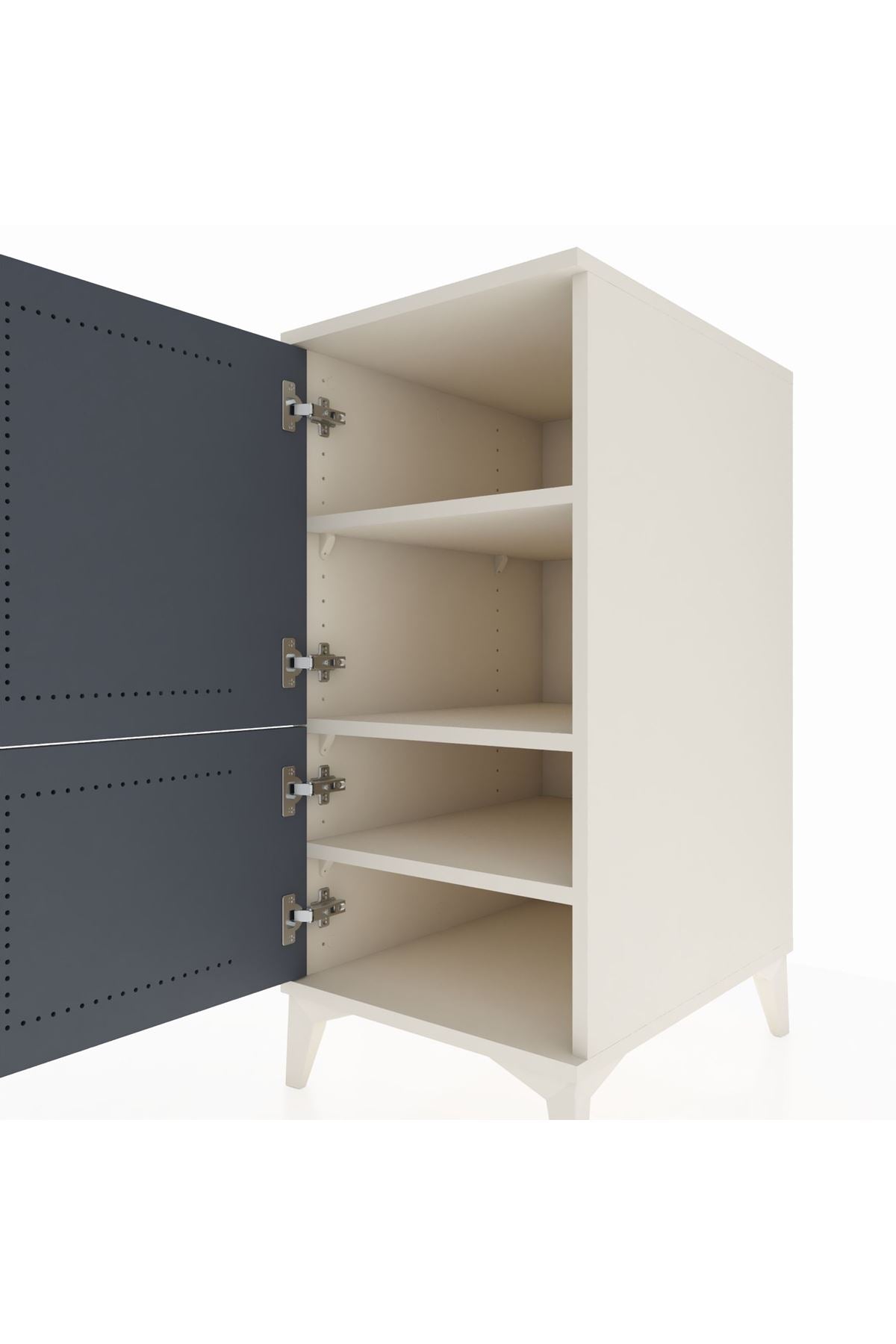 Kronos Komodin 3 Raflı 2 Kapaklı 44x59x96 - S75M039V2C