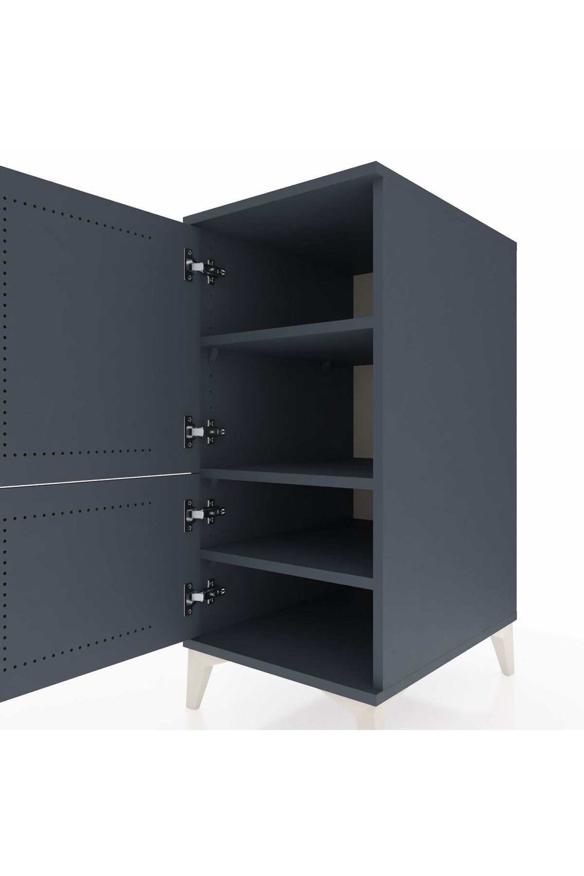 Kronos Komodin 3 Raflı 2 Kapaklı 44x59x96 - S75M039V5C