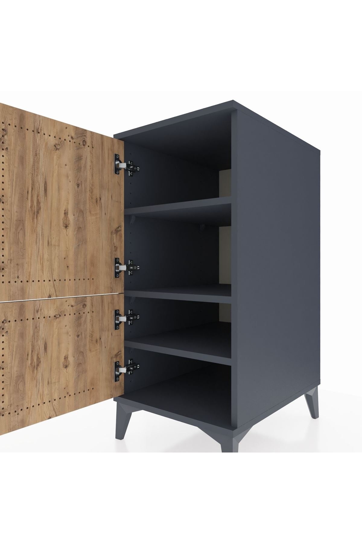 Kronos Komodin 3 Raflı 2 Kapaklı 44x59x96 - S75M039V6C
