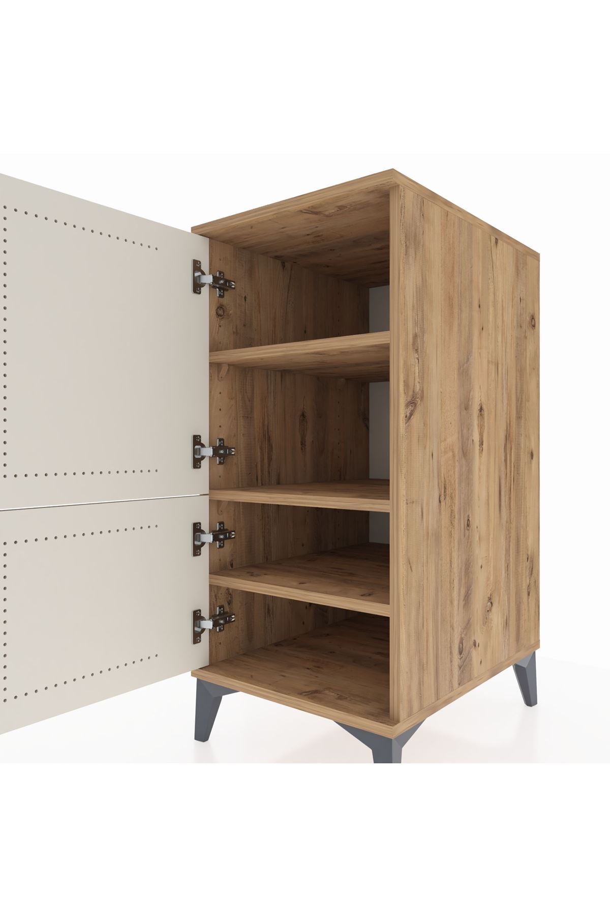 Kronos Komodin 3 Raflı 2 Kapaklı 44x59x96 - S75M039V7C