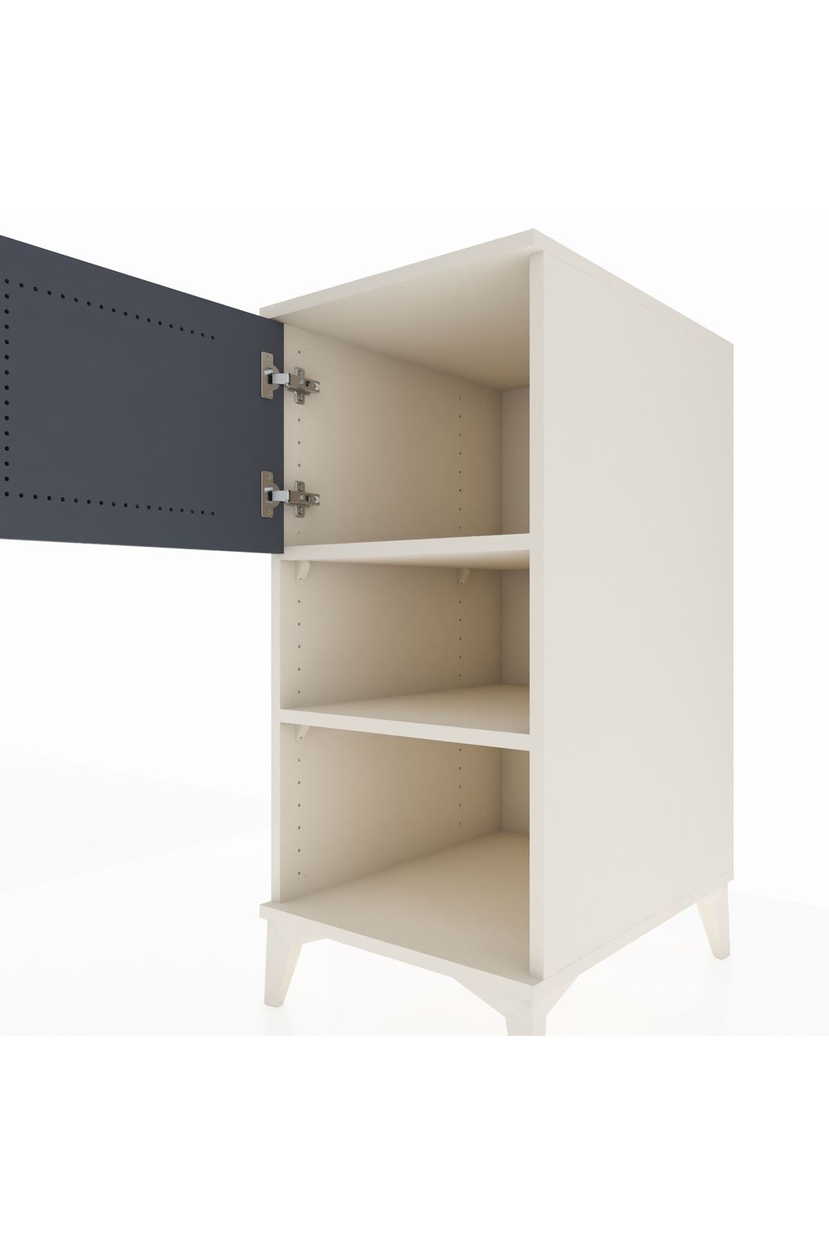 Kronos Komodin 2 Raflı Tek Kapaklı 44x59x96 - S75M040V2C