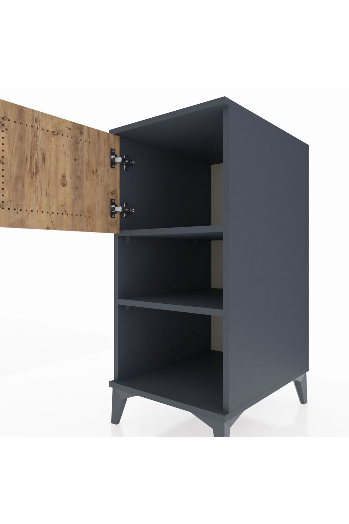 Kronos Komodin 2 Raflı Tek Kapaklı 44x59x96 - S75M040V6C