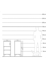 Kronos Komodin 2 Raflı Tek Kapaklı 44x59x96 - S75M040V7C