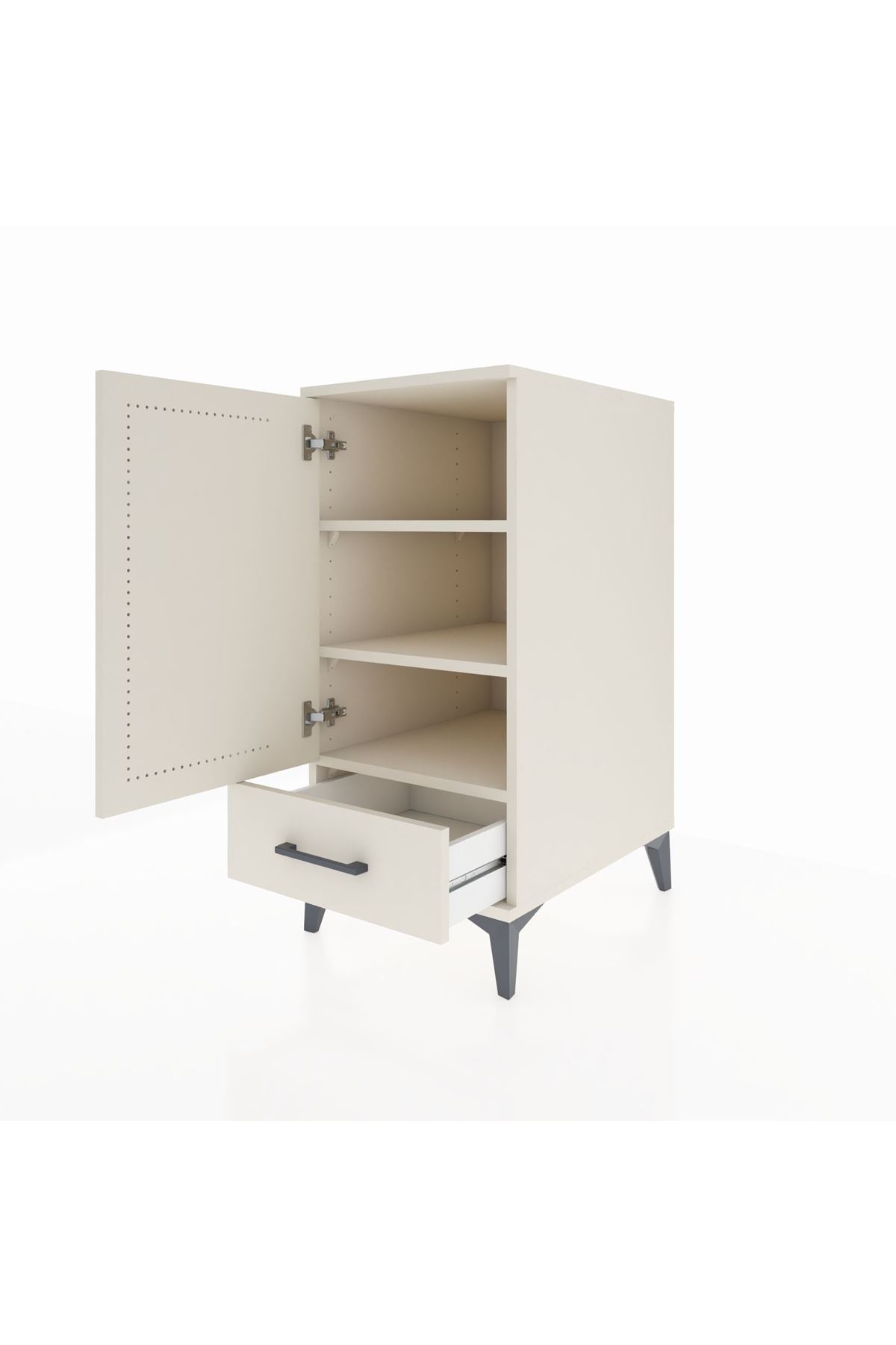 Kronos Komodin 3 Raflı Tek Çekmeceli Tek Kapaklı 44x59x96 - S75M041V1C