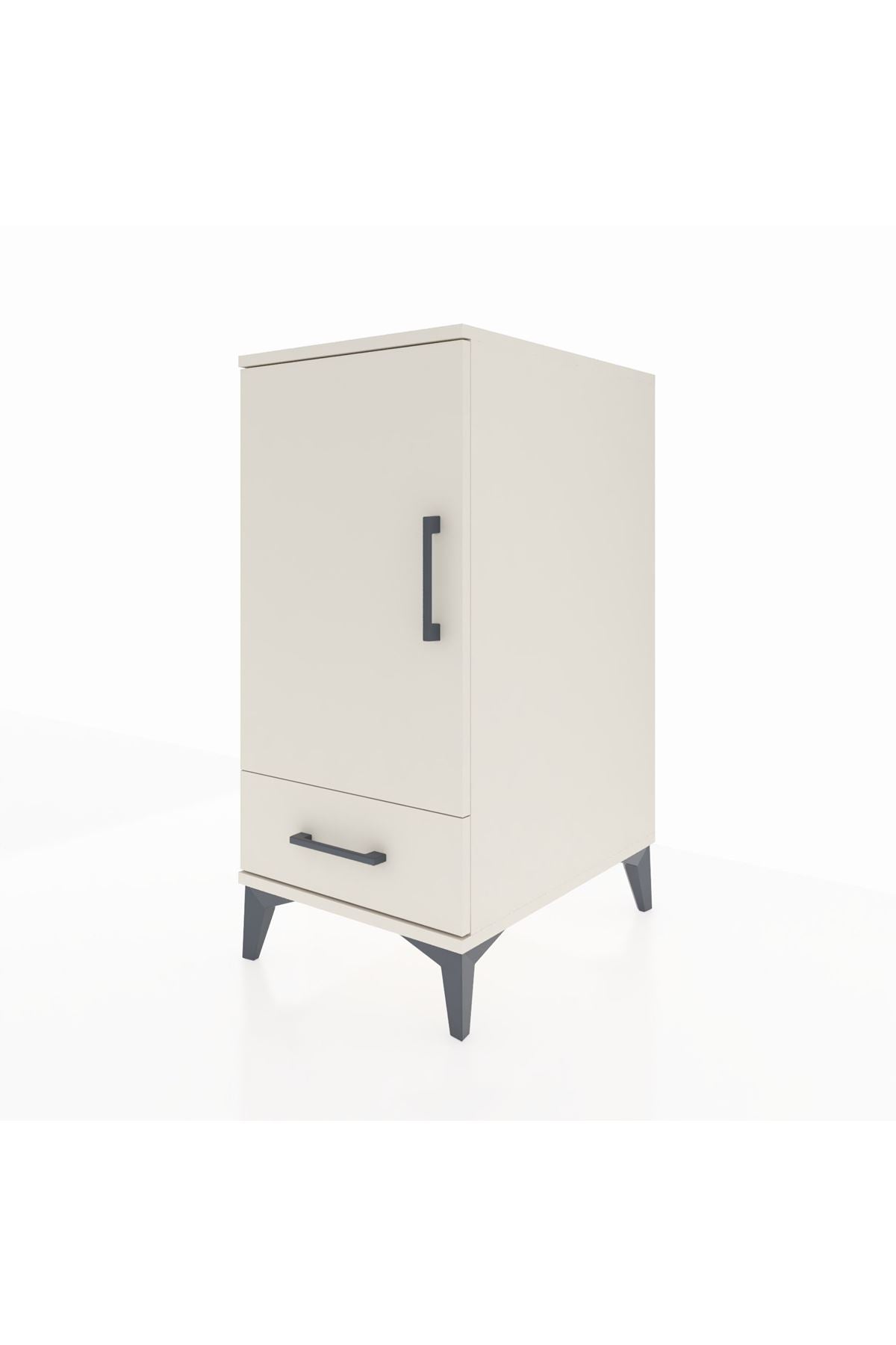 Kronos Komodin 3 Raflı Tek Çekmeceli Tek Kapaklı 44x59x96 - S75M041V1C
