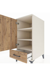 Kronos Komodin 3 Raflı Tek Çekmeceli Tek Kapaklı 44x59x96 - S75M041V3C