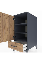 Kronos Komodin 3 Raflı Tek Çekmeceli Tek Kapaklı 44x59x96 - S75M041V6C