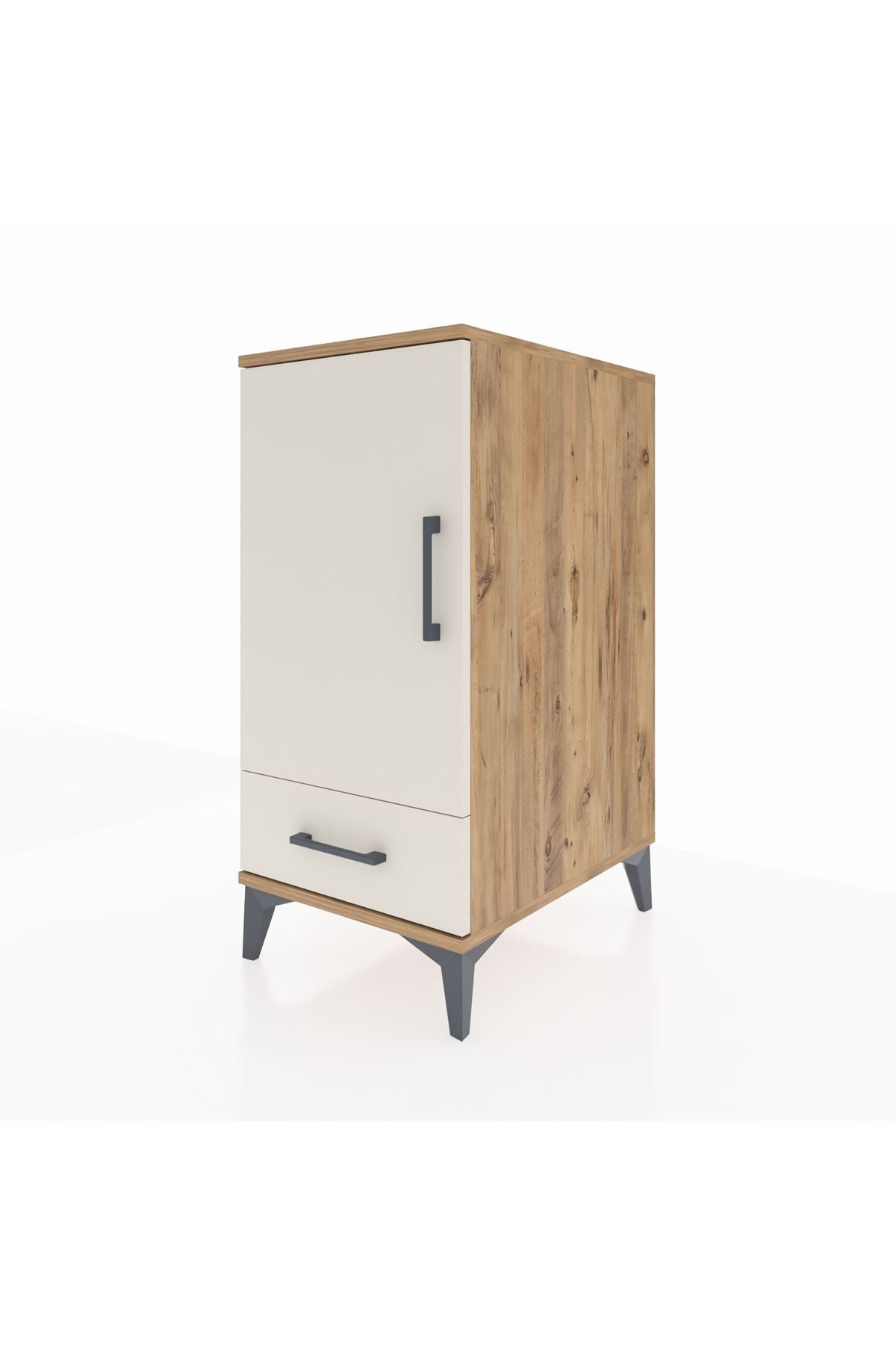 Kronos Komodin 3 Raflı Tek Çekmeceli Tek Kapaklı 44x59x96 - S75M041V7C