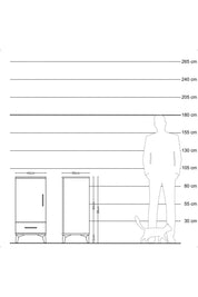 Kronos Komodin 3 Raflı Tek Çekmeceli Tek Kapaklı 44x59x96 - S75M041V7C