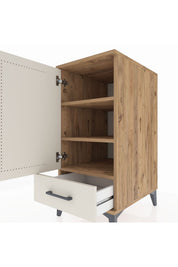 Kronos Komodin 3 Raflı Tek Çekmeceli Tek Kapaklı 44x59x96 - S75M041V7C