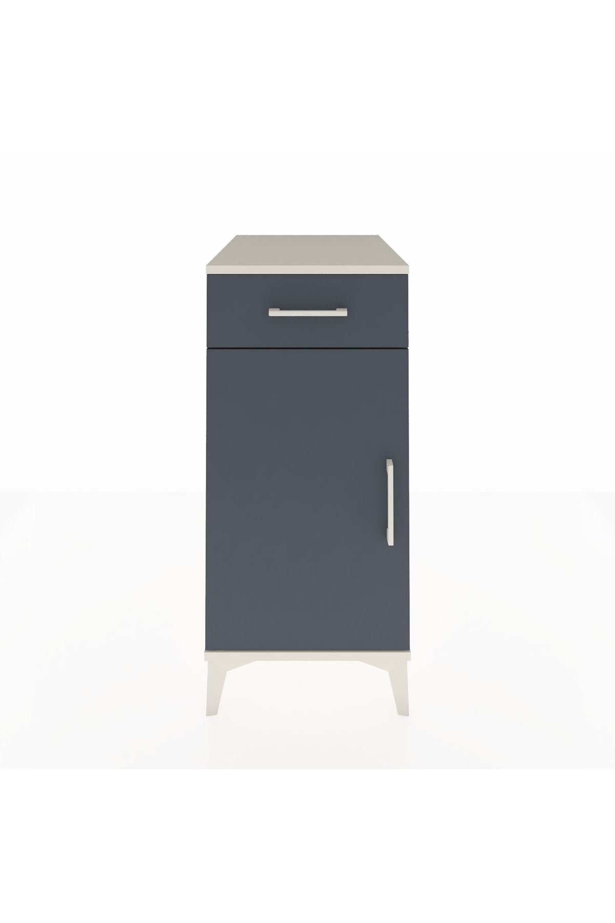Kronos Komodin 2 Raflı Tek Çekmeceli Tek Kapaklı 44x59x96 - S75M042V2C