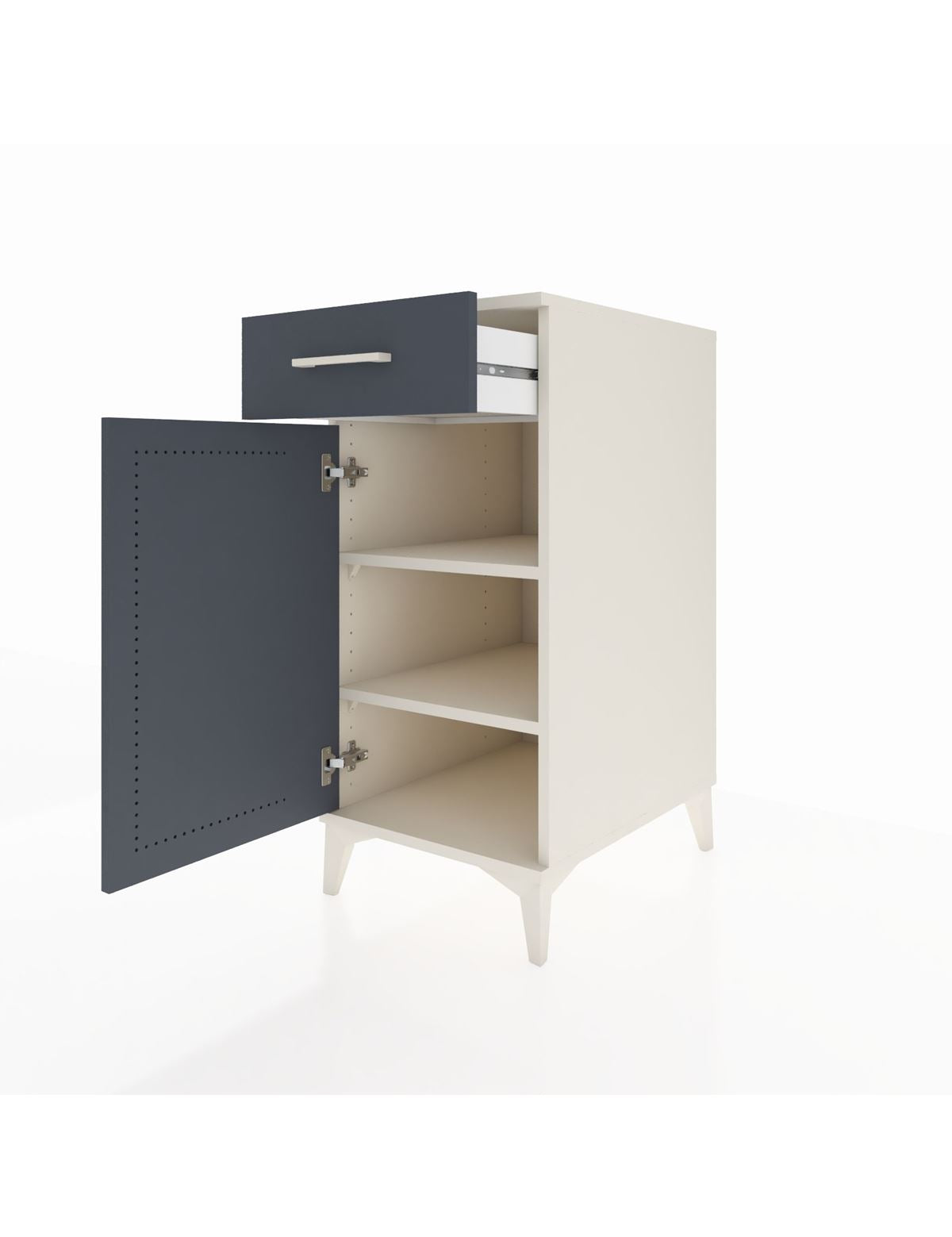 Kronos Komodin 2 Raflı Tek Çekmeceli Tek Kapaklı 44x59x96 - S75M042V2C