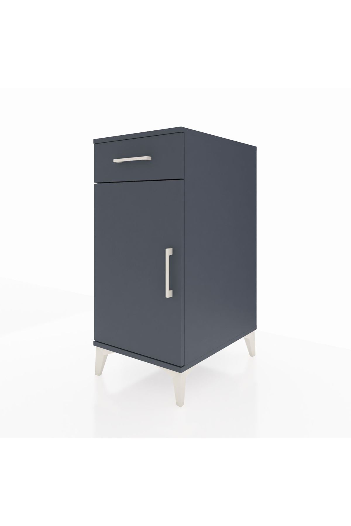 Kronos Komodin 2 Raflı Tek Çekmeceli Tek Kapaklı 44x59x96 - S75M042V5C