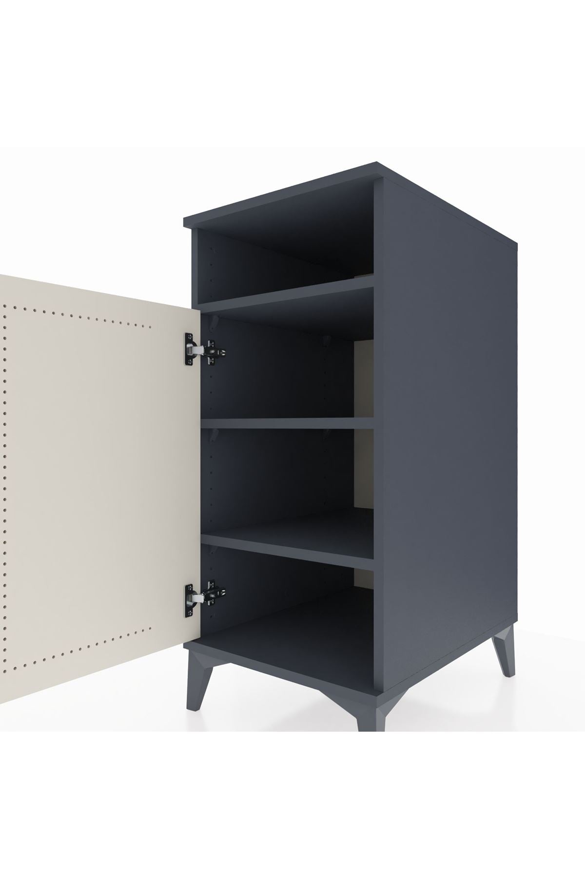 Kronos Komodin 3 Raflı Tek Kapaklı 44x59x96 - S75M043V4C