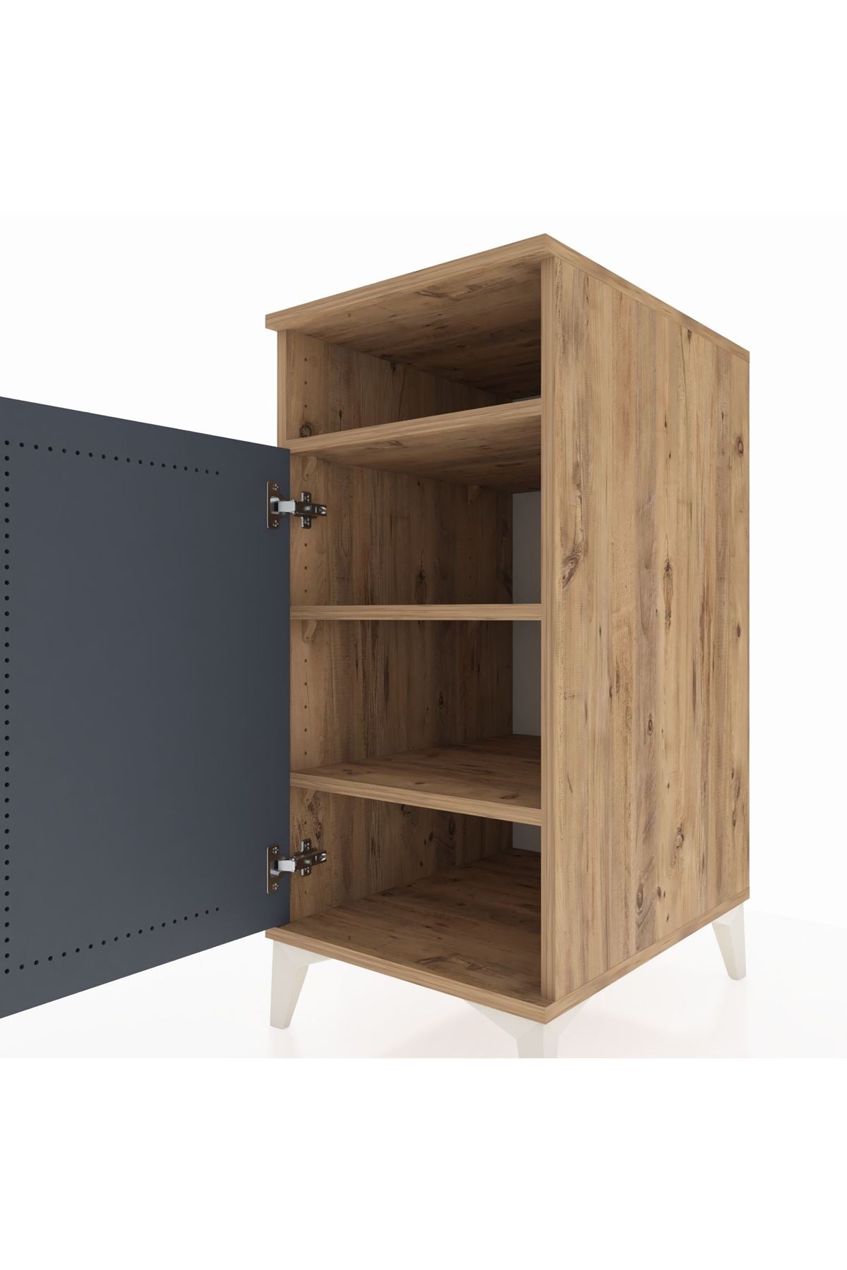 Kronos Komodin 3 Raflı Tek Kapaklı 44x59x96 - S75M043V8C