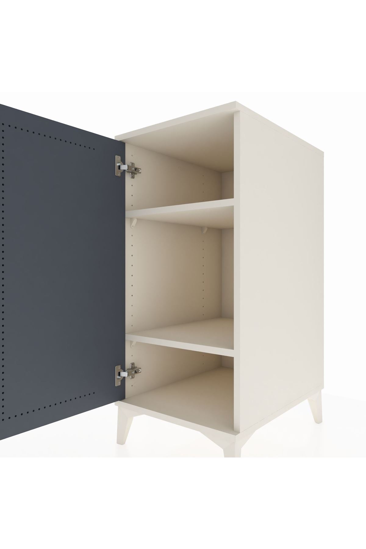Kronos Komodin 2 Raflı Tek Kapaklı 44x59x96 - S75M044V2C
