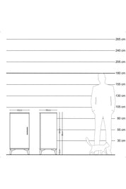 Kronos Komodin 2 Raflı Tek Kapaklı 44x59x96 - S75M044V2C