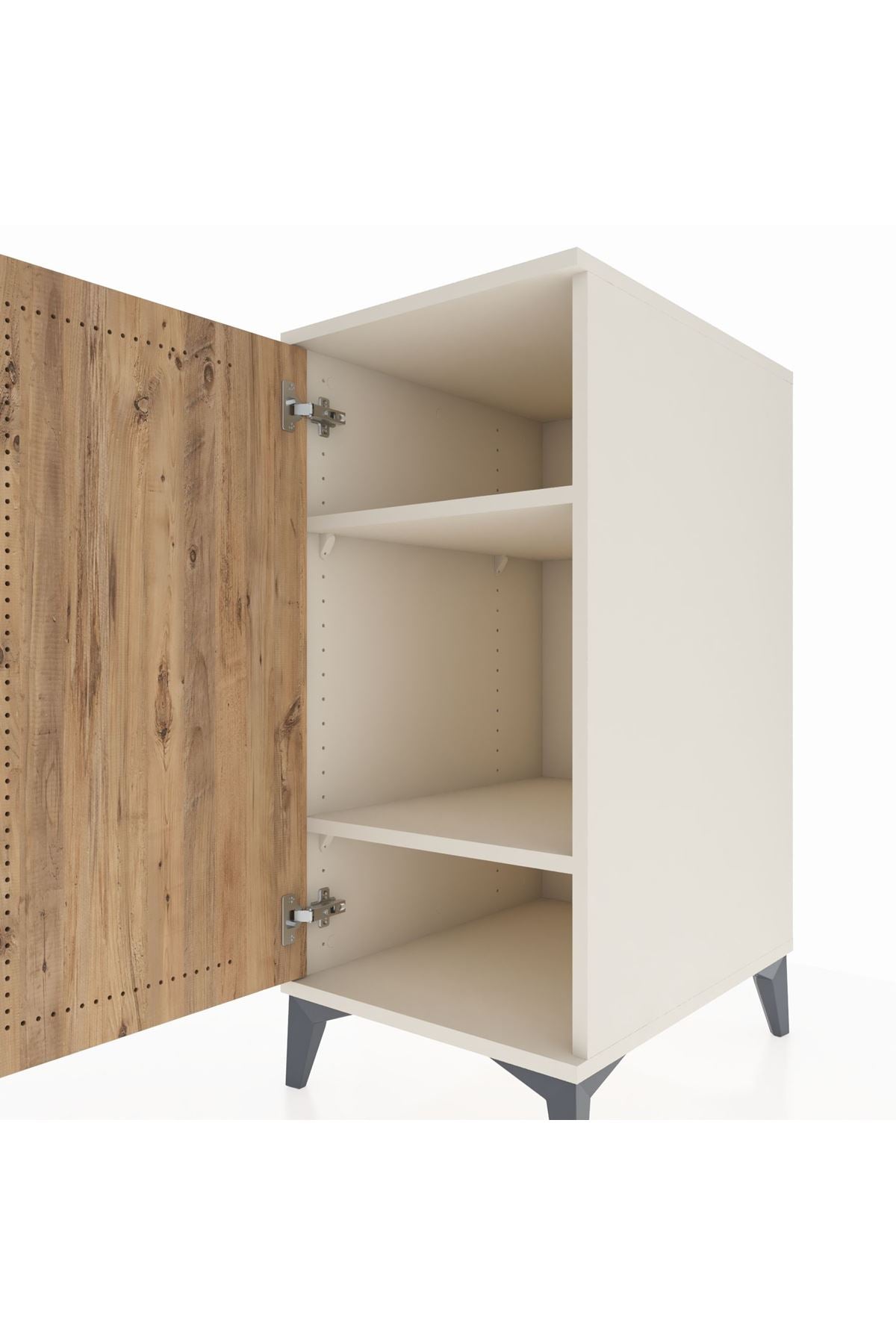 Kronos Komodin 2 Raflı Tek Kapaklı 44x59x96 - S75M044V3C