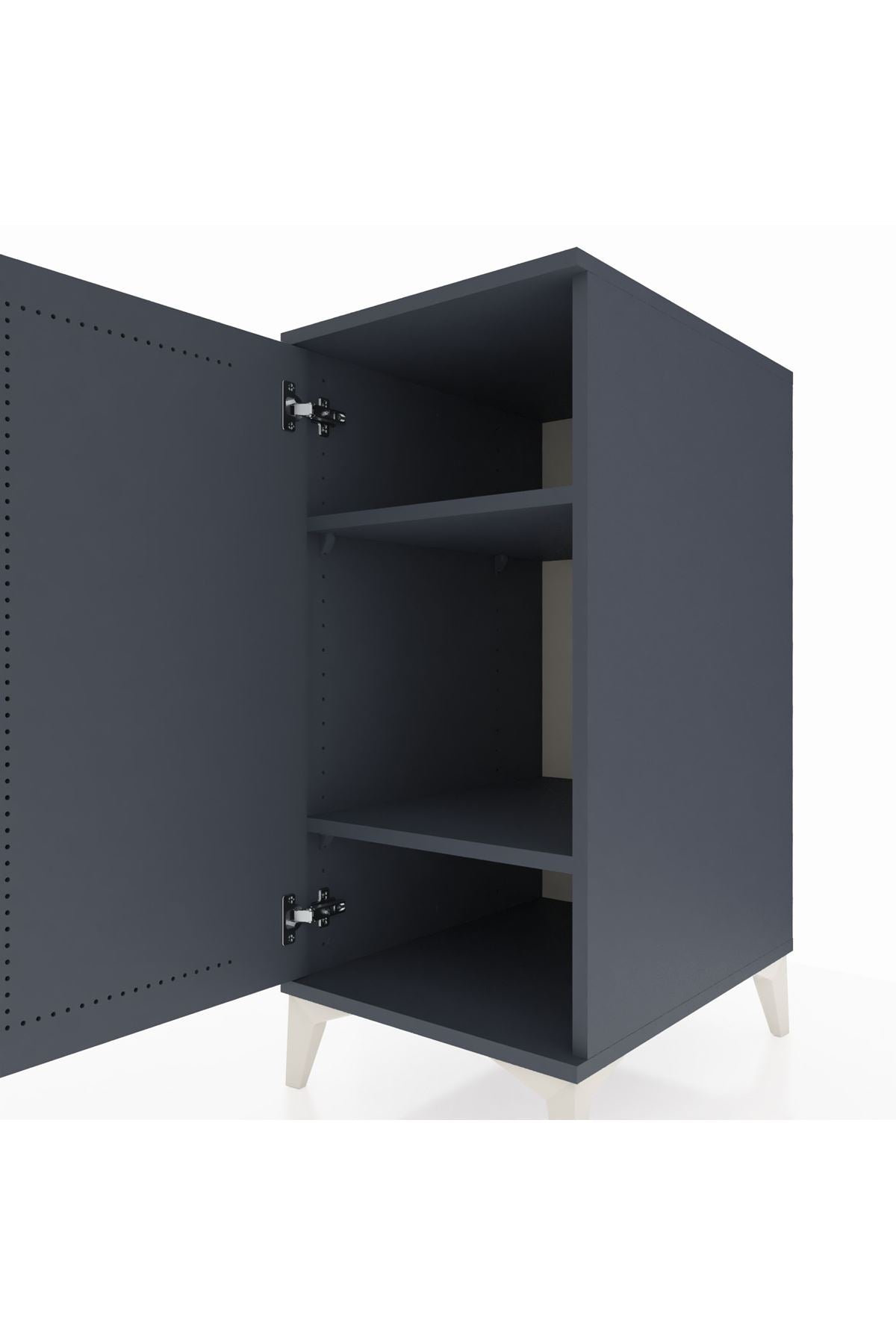 Kronos Komodin 2 Raflı Tek Kapaklı 44x59x96 - S75M044V5C